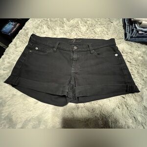 7 For All Mankind Women's Black Jean Shorts